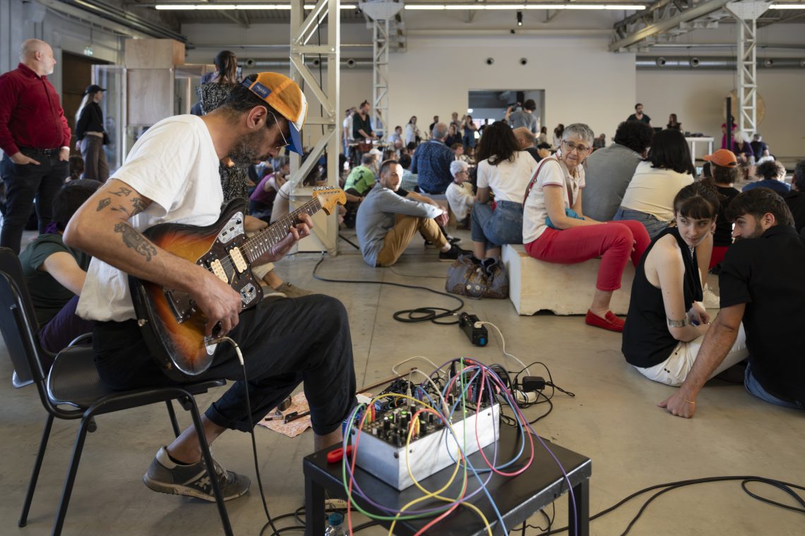 Sound performance by Tarek Atoui with Canedicoda, Charbel Haber and Mariam Rezaei, 2025
Courtesy Pirelli HangarBicocca
Photo Lorenzo Palmieri