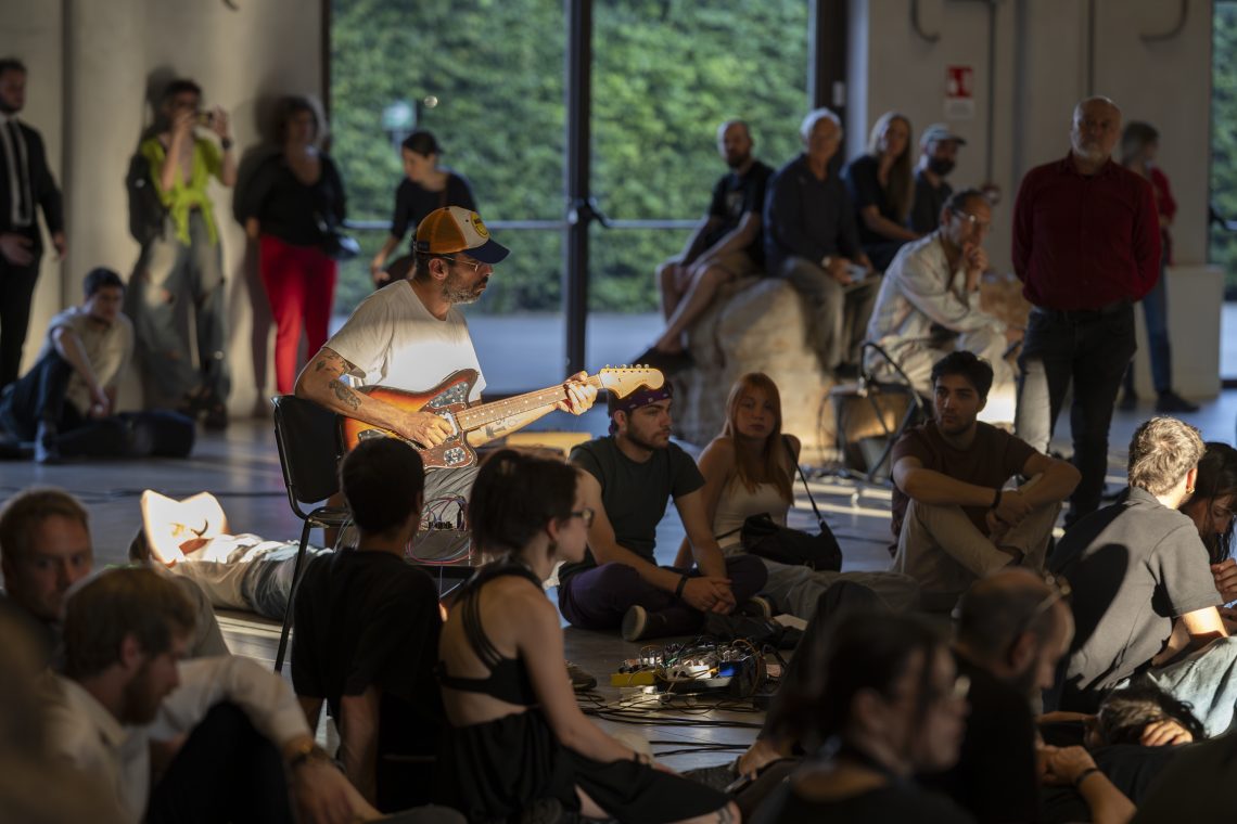 Sound performance by Tarek Atoui with CanedicodaSpecial guided tour of the exhibition “Short-circuits” with Hou Hanru and Marco Scotini, 2021