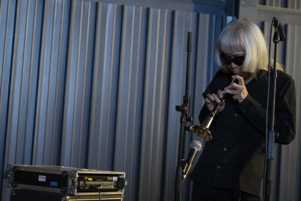 Sound performance with Keiji Haino and Russell Haswell, 2020 Courtesy Pirelli HangarBicocca Photo Lorenzo Palmieri