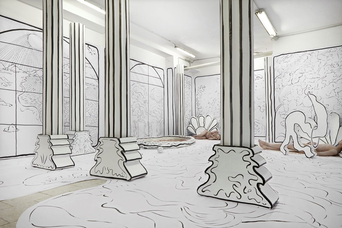 Benni Bosetto Florida, 2016 Veduta dell’installazione, “Florida”, Tile Project Space, Milano, 2016 Courtesy l’artista e Emanuela Campoli, Parigi/Milano Foto Floriana Giacinti