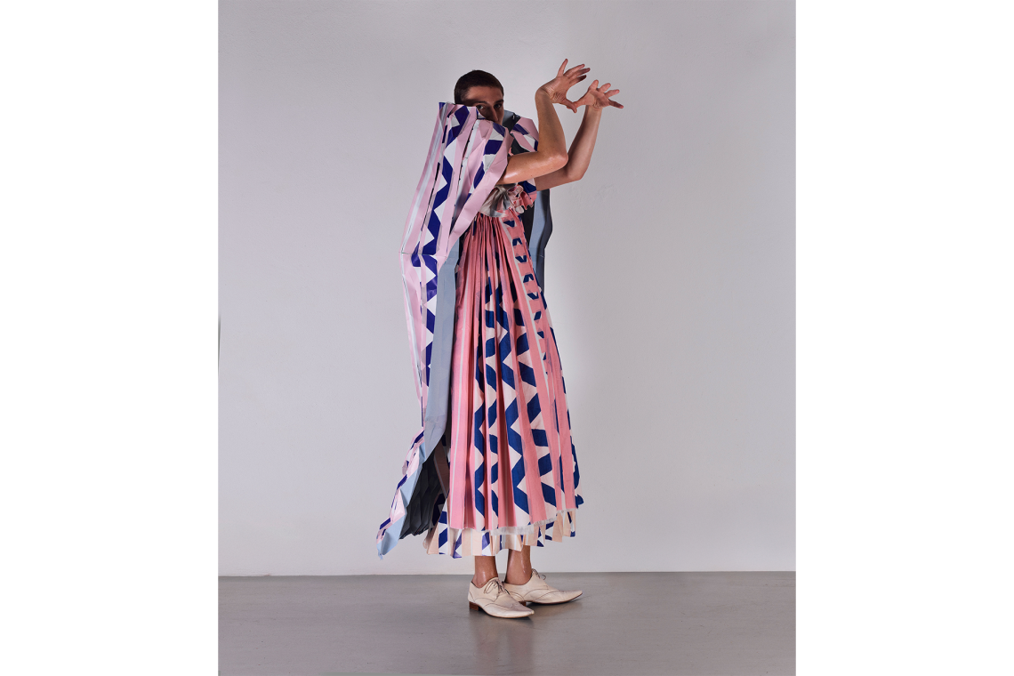Associazione Circolissimo TOOLS Workshop In collaboration with Comune di Milano / Department of Welfare and Social Services, and with Sublitex / The Color Soup D.O. Maurizio Nava, Styling Leonardo Persico, MUAH Cristina Bonetti at Julian Watson Agency, Casting Mattia Marazzi, Talent Toma Aardenburg Photo Emilio Tini
